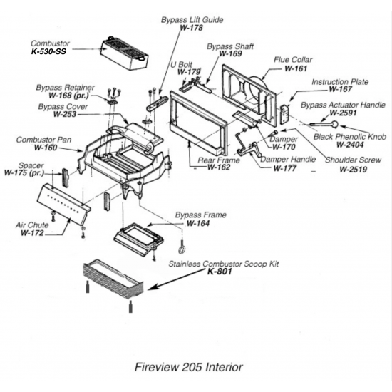 Fireview 205 Internal Parts & Gaskets