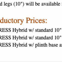 Progress Hybrid Introductory Pricing & Availablilty