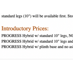 Progress Hybrid Introductory Pricing & Availablilty