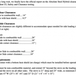 Absolute Steel Hybrid: Clearances