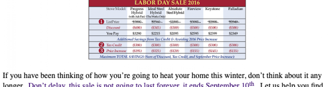 Labor Day Sale!