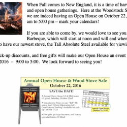 There’s Going to Be an Open House & Wood Stove Sale!