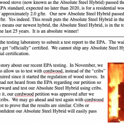 Our New Stove Passes EPA Testing – With Ease!