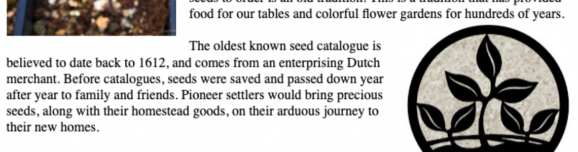It's Seed Catalogue Time! It's Seed Catalogue Time!
