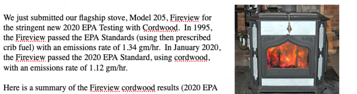 Exceeding 2020 EPA Standards Since 1995!