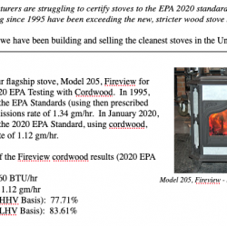 Exceeding 2020 EPA Standards Since 1995!