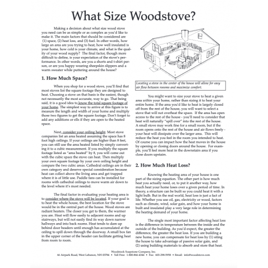 Wood Stove Sizing Guide